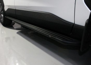 21 349 р. Пороги алюминиевые ТСС Тюнинг  Toyota RAV4  XA50 (2018-2024) (Slim Line Black). Увеличить фотографию 1