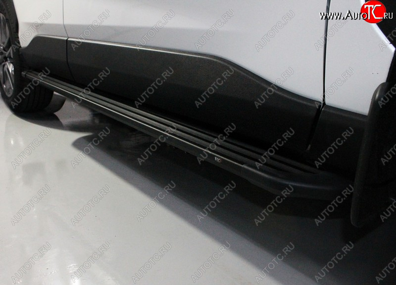 21 349 р. Пороги алюминиевые ТСС Тюнинг  Toyota RAV4  XA50 (2018-2024) (Slim Line Black)