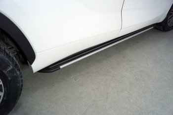 19 999 р. Пороги алюминиевые Slim Line ТСС Тюнинг  Toyota Highlander  XU70 (2020-2024) (Silver). Увеличить фотографию 1