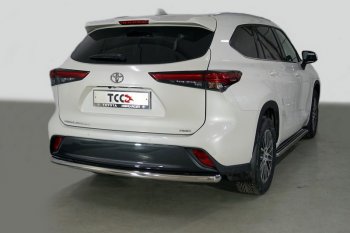 Защита задняя (нержавейка 60,3 мм) ТСС Тюнинг Toyota Highlander XU70 (2020-2024)