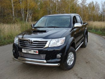 26 699 р. Защита переднего бампера нижняя d76,1*75 мм ТСС Тюнинг  Toyota Hilux  AN20,AN30 (2011-2016) (нержавейка). Увеличить фотографию 1