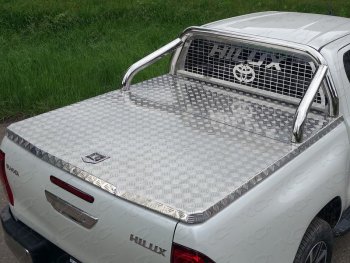 69 999 р. Защита кузова и заднего стекла (для крышки) d76,1 мм ТСС Тюнинг  Toyota Hilux  AN120 (2016-2024) (нержавейка). Увеличить фотографию 1