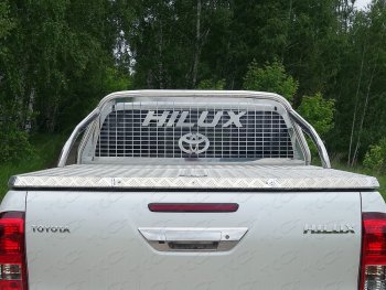 83 999 р. Защита кузова и заднего стекла (только для кузова) d 75*42 мм ТСС Тюнинг  Toyota Hilux  AN120 (2016-2024) (нержавейка). Увеличить фотографию 1