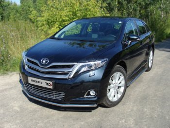 17 999 р. Защита переднего бампера нижняя d42,4 мм ТСС Тюнинг  Toyota Venza  GV10 (2012-2016) (нержавейка). Увеличить фотографию 1