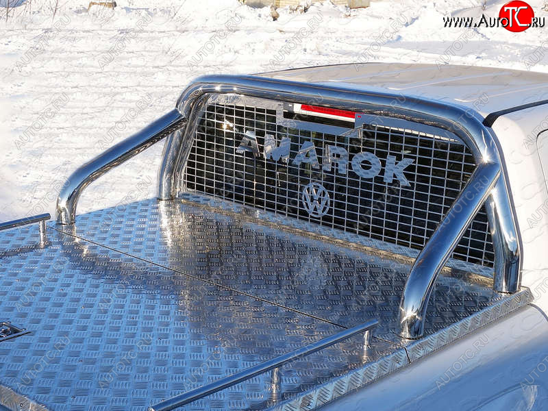69 999 р. Защита кузова и заднего стекла (на крышку) d 76,1 мм ТСС Тюнинг  Volkswagen Amarok (2016-2022) (нержавейка)