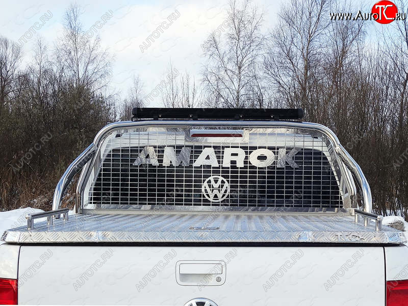 133 999 р. Защита кузова и заднего стекла (для крышку) d 75*42 мм светодиодной фарой ТСС Тюнинг  Volkswagen Amarok (2016-2022) (нержавейка)