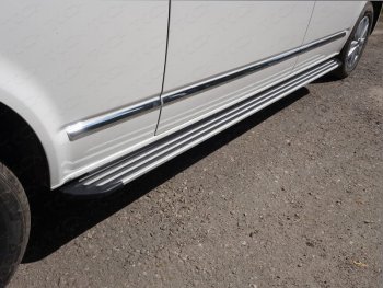 Пороги алюминиевые, ТСС Тюнинг Volkswagen (Волксваген) Caravelle (каравелла)  T6 (2015-2019) T6 дорестайлинг