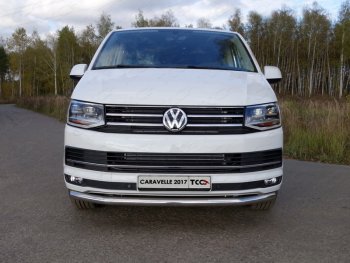 20 999 р. Защита переднего бампера нижняя d60,3 мм ТСС Тюнинг  Volkswagen Caravelle  T6 (2015-2019) (нержавейка). Увеличить фотографию 1