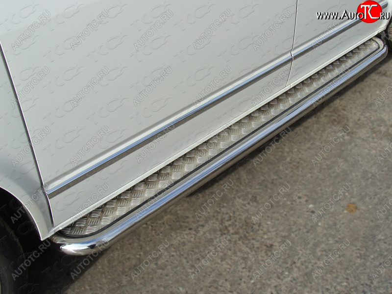42 699 р. Пороги с площадкой 60,3 мм ТСС Тюнинг  Volkswagen Multivan  T5 (2009-2015) (серые)