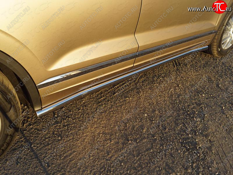 27 999 р. Защита порогов труба d60,3 мм ТСС Тюнинг  Volkswagen Touareg  CR (2018-2024) (серые)