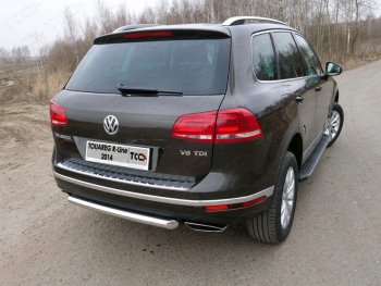 14 999 р. Защита задняя (нержавейка 60,3 мм) ТСС Тюнинг  Volkswagen Touareg  NF (2014-2018). Увеличить фотографию 1