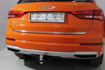 2 269 р. Накладка на заднюю дверь (лист шлифованный), ТСС Тюнинг  Audi Q3  F3 (2018-2022) (нержавейка). Увеличить фотографию 1