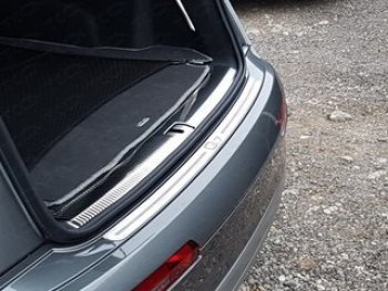 5 199 р. Накладка на задний бампер ТСС Тюнинг  Audi Q7  4M (2015-2020) (лист шлифованный, надпись Q7). Увеличить фотографию 1