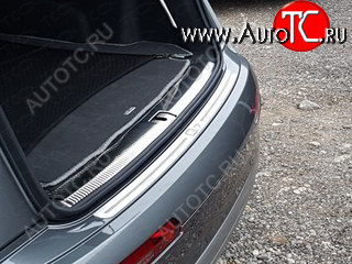 5 199 р. Накладка на задний бампер ТСС Тюнинг  Audi Q7  4M (2015-2020) (лист шлифованный, надпись Q7)