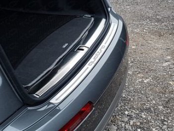 5 199 р. Накладки на задний бампер ТСС Тюнинг  Audi Q7  4M (2015-2020) (лист шлифованный, надпись quattro). Увеличить фотографию 1