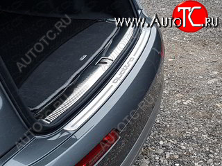 5 199 р. Накладки на задний бампер ТСС Тюнинг  Audi Q7  4M (2015-2020) (лист шлифованный, надпись quattro)
