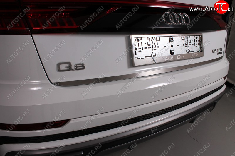 3 779 р. Накладка на задний бампер, ТСС Тюнинг  Audi Q8  4MN (2018-2024) (Лист шлифованный)