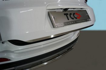 799 р. Накладка на заднюю дверь, ТСС Тюнинг  Chery Tiggo 4 Pro (2021-2024) (Лист шлифованный). Увеличить фотографию 1