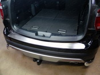 4 099 р. Накладка на задний бампер, ТСС Тюнинг  Ford Explorer  U502 (2015-2018) (Лист шлифованный). Увеличить фотографию 1