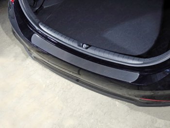 1 869 р. Накладки на задний бампер, ТСС Тюнинг  Hyundai Solaris  2 (2017-2020) (лист шлифованный). Увеличить фотографию 1