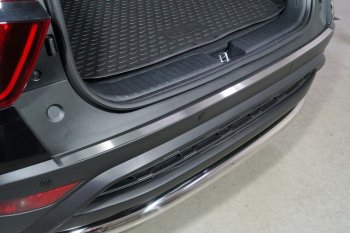 2 569 р. Накладка на задний бампер, ТСС Тюнинг  Hyundai Creta  SU (2021-2024) (Лист шлифованный). Увеличить фотографию 1