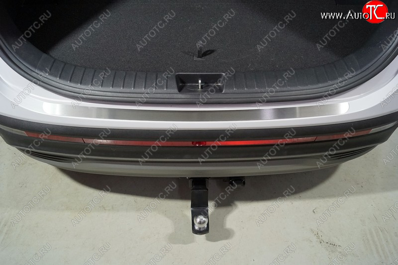 2 399 р. Накладка на задний бампер, ТСС Тюнинг  Hyundai Santa Fe  4 TM (2020-2024) (Лист шлифованный)