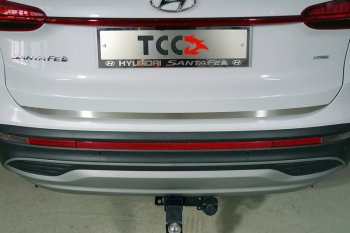 3 399 р. Накладка на заднюю дверь, ТСС Тюнинг  Hyundai Santa Fe  4 TM (2020-2024) (Лист шлифованный). Увеличить фотографию 1