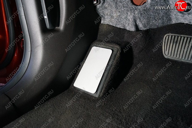 679 р. Накладка площадки левой ноги, ТСС Тюнинг  Hyundai Santa Fe  4 TM (2020-2024) (лист алюминий 4мм)
