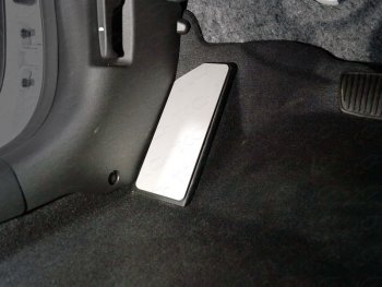 679 р. Накладка площадки левой ноги, ТСС Тюнинг Hyundai Sonata LF рестайлинг (2017-2019) (лист алюминий 4мм). Увеличить фотографию 1