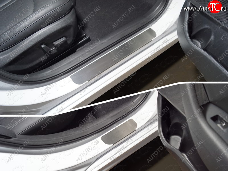 2 699 р. Накладки на пороги, ТСС Тюнинг  Hyundai Sonata  LF (2017-2019) (лист шлифованный)