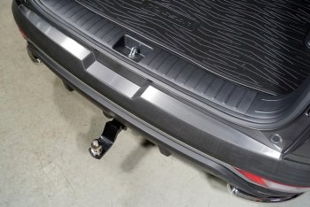 2 699 р. Накладки на задний бампер, ТСС Тюнинг  Hyundai Tucson  4 NX4 (2020-2022) (лист шлифованный). Увеличить фотографию 1