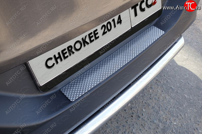 1 239 р. Накладка на задний бампер ТСС Тюнинг  Jeep Cherokee  KL (2014-2017) (Декоративная)