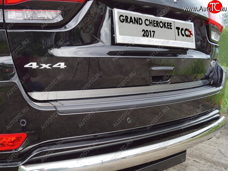 2 079 р. Накладка на заднюю дверь, ТСС Тюнинг  Jeep Grand Cherokee  WK2 (2013-2018) (Лист шлифованный)