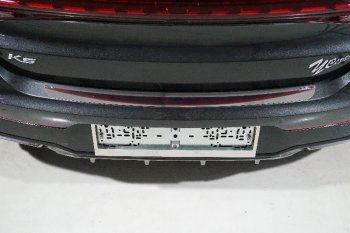 1 699 р. Накладка на задний бампер, ТСС Тюнинг  KIA K5  DL (2019-2022) (Лист зеркальный). Увеличить фотографию 1