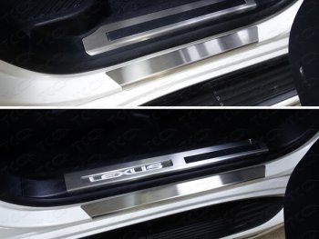Накладки на пороги с гибом, ТСС Тюнинг Lexus (Лексус) LX (ЛХ) ( 450d,  570) (2015-2024) 450d, 570 J200, J200 2-ой рестайлинг