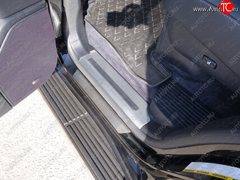 2 079 р. Накладки на пороги, ТСС Тюнинг  Lexus LX  570 (2012-2015) (лист шлифованный)