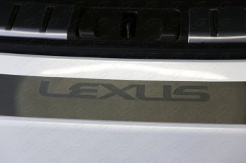 4 549 р. Накладка на задний бампер, ТСС Тюнинг  Lexus RX ( 450H,  350,  200T) (2009-2019) (лист шлифованный надпись Lexus ). Увеличить фотографию 1