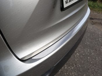 Накладка на задний бампер, ТСС Тюнинг Lexus (Лексус) NX (НХ)  300h (2014-2017) 300h Z10 дорестайлинг  (Лист шлифованный)