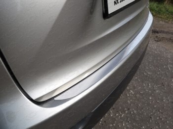 Накладка на задний бампер, ТСС Тюнинг Lexus NX 200T (2015-2024)  (лист шлифованный)