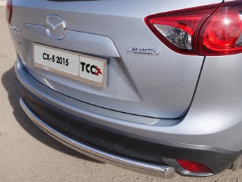 Накладка на задний бампер лист шлифованный 1мм Mazda (Мазда) CX-5 (ЦХ-5)  KE (2011-2014) KE дорестайлинг  (лист шлифованный 1мм)