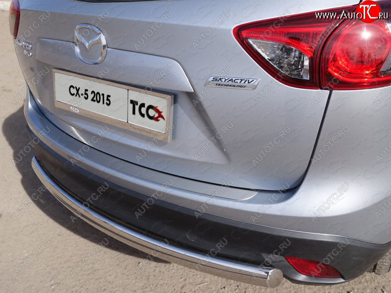 2 699 р. Накладка на задний бампер лист шлифованный 1мм  Mazda CX-5  KE (2011-2014) (лист шлифованный 1мм)