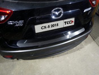 2 699 р. Накладка на задний бампер, ТСС Тюнинг  Mazda CX-5  KE (2015-2017) (лист шлифованный 1мм). Увеличить фотографию 1