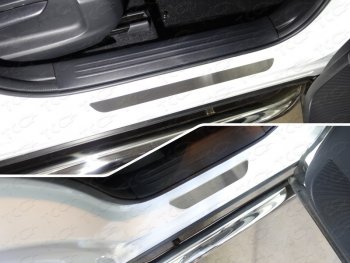 2 699 р. Накладки на пороги, ТСС Тюнинг  Mazda CX-5  KF (2016-2024) (лист шлифованный). Увеличить фотографию 1