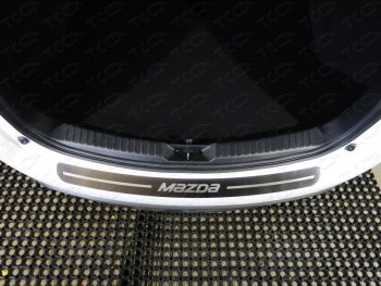Накладка на задний бампер, ТСС Тюнинг Mazda (Мазда) CX-5 (ЦХ-5)  KF (2016-2024) KF  ( лист шлифованный надпись MAZDA)