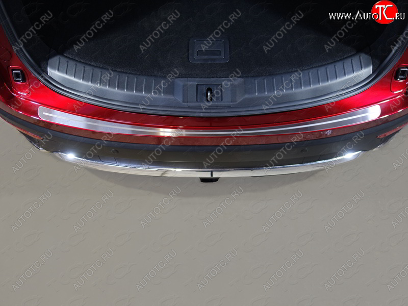 3 699 р. Накладка на задний бампер, ТСС Тюнинг  Mazda CX-9  TC (2015-2024) (лист шлифованный с полосой)