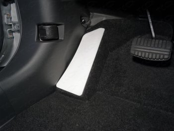 749 р. Накладка площадки левой ноги, ТСС Тюнинг  Mitsubishi Outlander  GF (2018-2024) (лист алюминий 4мм). Увеличить фотографию 1