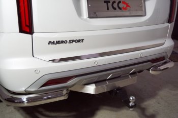 2 659 р. Накладка на заднюю дверь, ТСС Тюнинг  Mitsubishi Pajero Sport  3 QF (2019-2022) (лист шлифованный). Увеличить фотографию 1