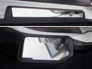 2 079 р. Накладки на пороги, ТСС Тюнинг  Mitsubishi Pajero  4 V90 (2014-2020) (лист шлифованный). Увеличить фотографию 1