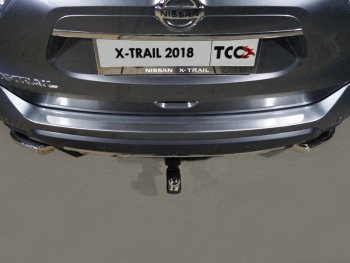 1 869 р. Накладка на задний бампер, ТСС Тюнинг  Nissan X-trail  3 T32 (2017-2022) (Лист шлифованный). Увеличить фотографию 1