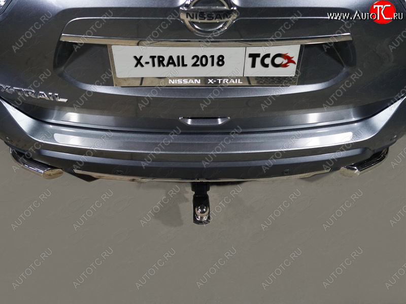 1 869 р. Накладка на задний бампер, ТСС Тюнинг  Nissan X-trail  3 T32 (2017-2022) (Лист шлифованный)